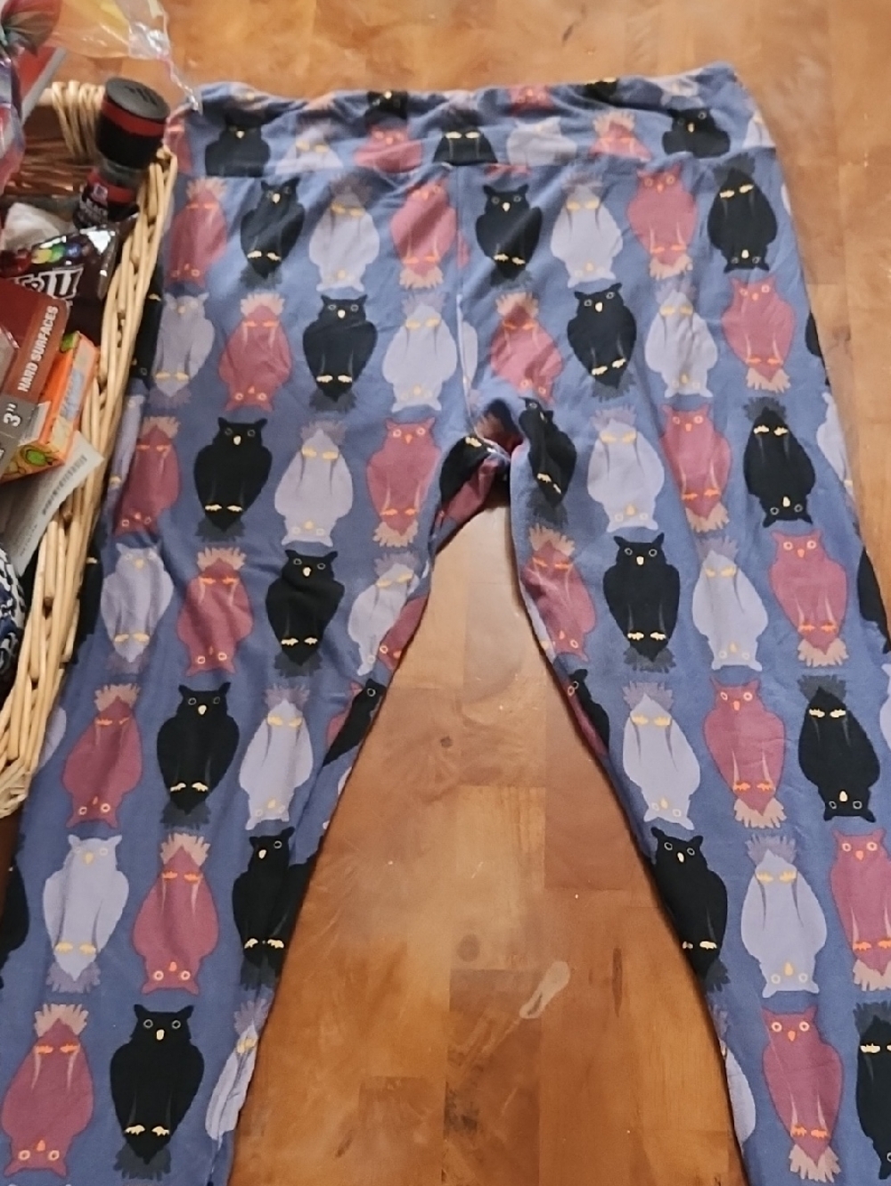 LuLaRoe Kids Owl Leggings - Blue,‎ Purple, Black